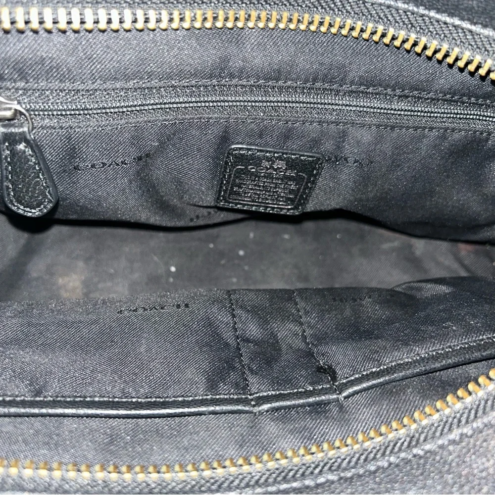 Coach Black Soft Leather Swagger Bag Shoulder Purse - Picture 16 of 16